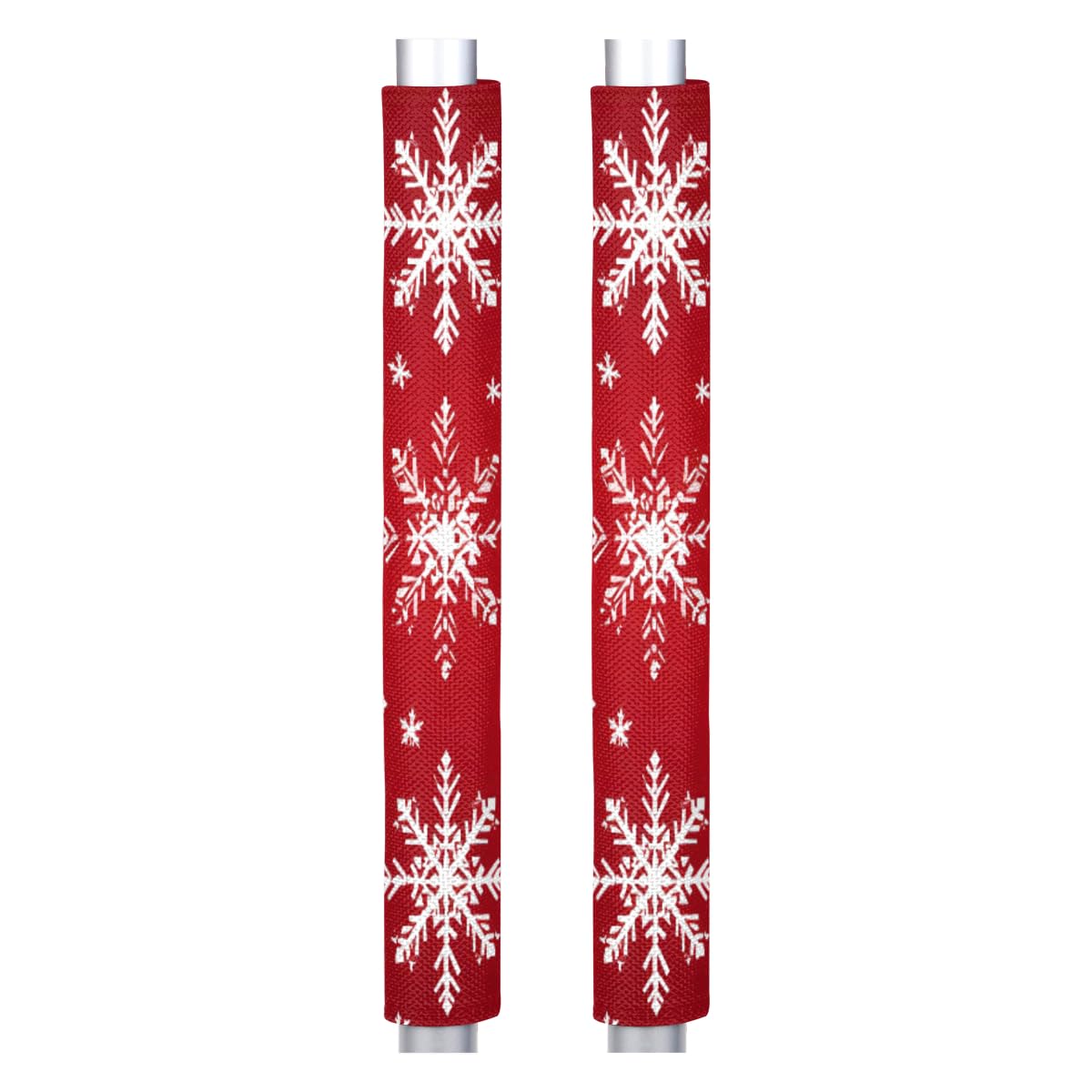 DXTKWL Christmas Snowflakes Pattern Refrigerator Door Handle Covers Set of 2 Kitchen Appliance Handle Covers Protector for Fridge Microwave Stove Oven Dishwasher
