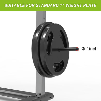 Kipika Weight Plate Holder for 3x3 Power Rack - Heavy Duty Steel Storage Rack for 1" Weight Plates - Fits 3x3 Power Rack with 1" or 5/8" Hole - Holds up to 300 lbs. per Rack - Set of 2