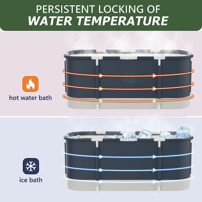 Portable Bathtub For Shower Stall, Large 45.3 inch Foldable Soaking Bathing Tub for Adults, Separate Family Bathroom Japanese SPA Collapsible Tub, Ideal for Hot Bath Ice Bath Drain Specifications