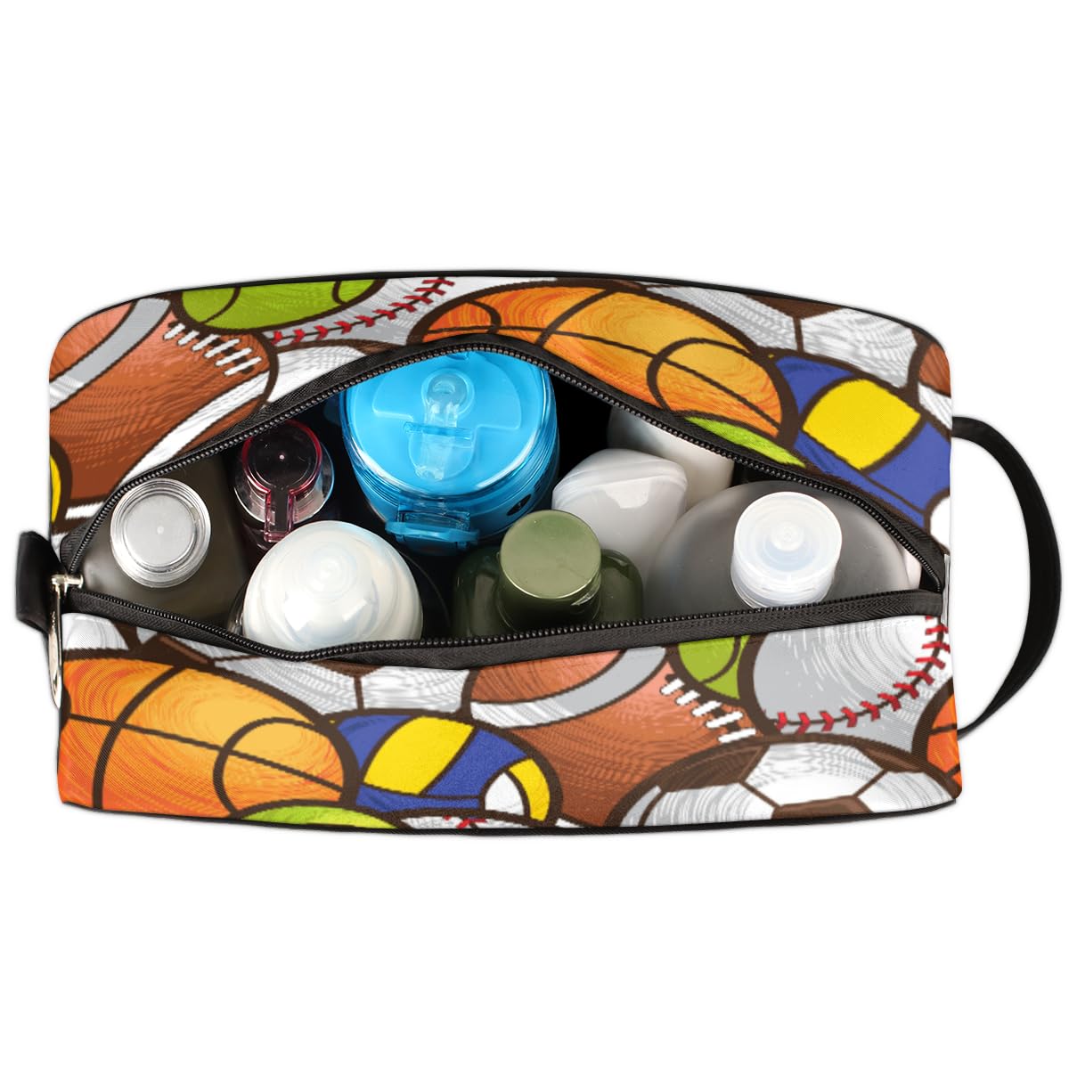 SinSenMa Sport Ball Travel Cosmetic Bag for Boy Men,Hanging Toiletry Bag,Waterproof Makeup Bag,Approved Hygiene Bag Shave Dopp Kit Organizer for Toiletries Shower Bathroom Carry-on Accessories Gifts