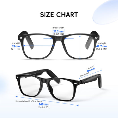 GetD AI Glasses for Men & Women, Smart Glasses Powered by ChatGPT, AI Real-time Translation with 145 Languages, 11H Music Play, Bluetooth Glasses with Photochromic Lens for Daily Use, Travel