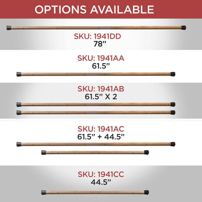 Bamboo Stick for Walking, Balance, Strength Training, Stretching & Added Mobility, Length 78 INCH