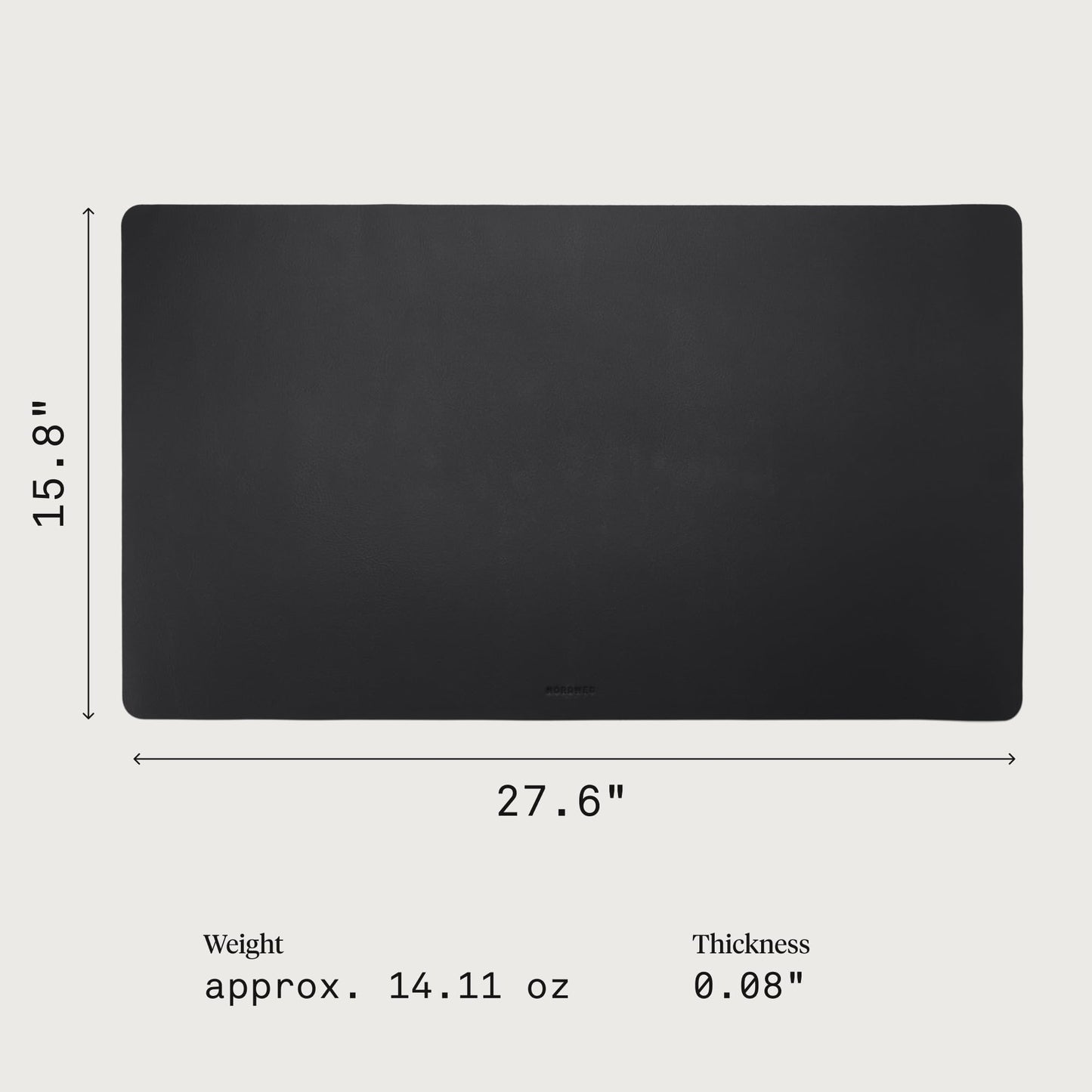 Nordweg Desk Pad Workplace NWA07 – Premium Leather Desk Mat with Smooth Surface for Mouse, Keyboard & Notebook (Black)