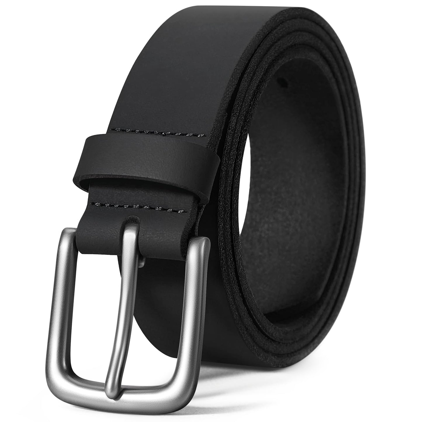 VATAN Men's Full Grain Leather Casual Every Day Jeans Belts, Handmade Men Leather Belt with Gift Box