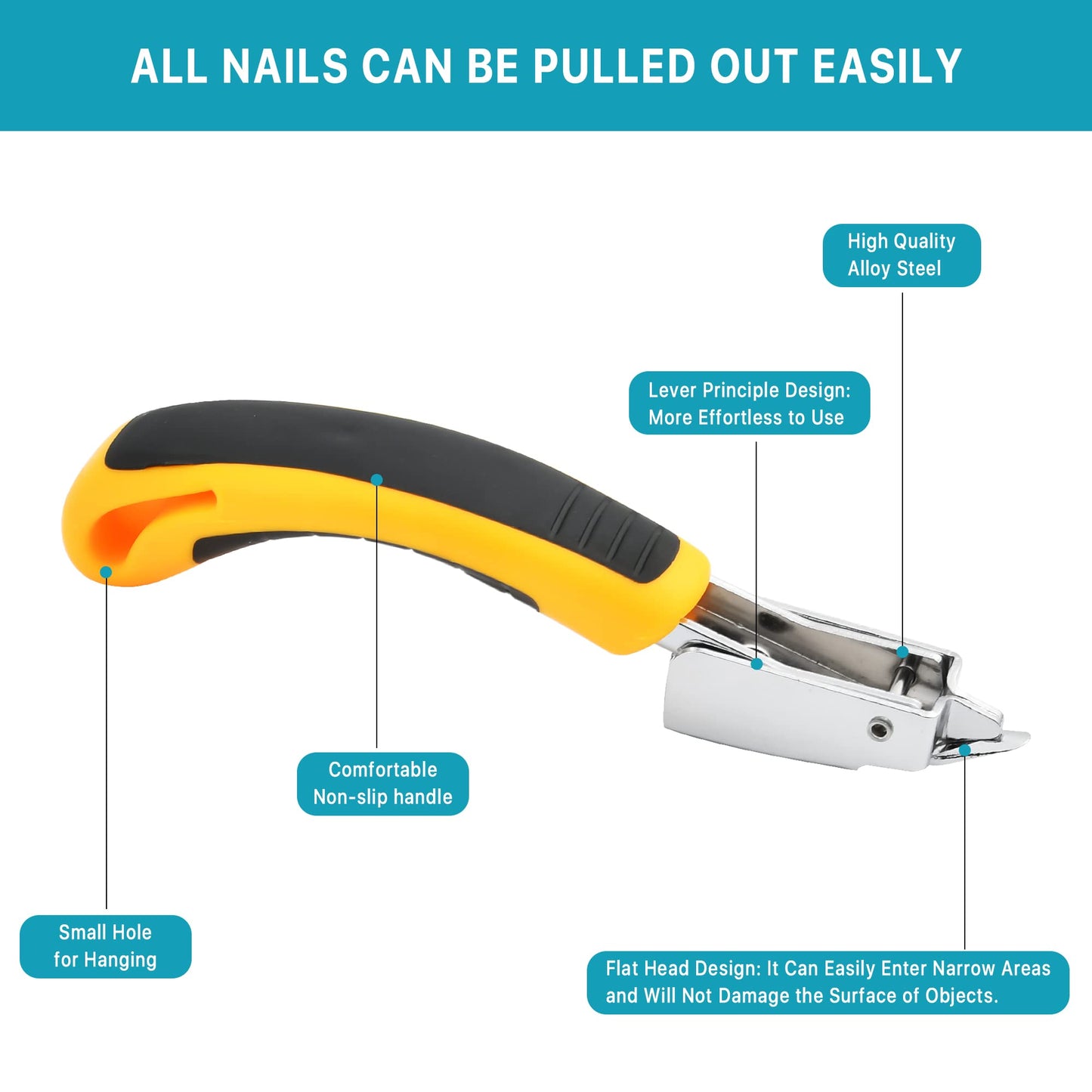 Aemygo 8 Pcs Upholstery and Construction Staple Remover, Tack and Nail Puller for Easily Removing All Kinds Staples, Carpet Remover for Furniture Floor Photo Frame Carton