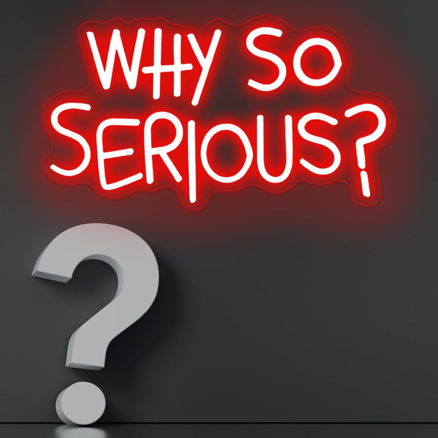 Vibrant "Why So Serious?" Joker Neon Sign - USB Powered, Wall-Mounted, Energy-Efficient LED Light for Bedroom, Living Room, Man Cave, Bar, Game Room, and Club Decor, Living Room Birthday Party