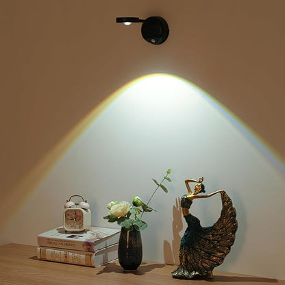 Battery Operated 4 Pack 2200mAh Picture Light with Motion Sensor and Rotatable Tube, Art Display Light for Picture Frame (Black)