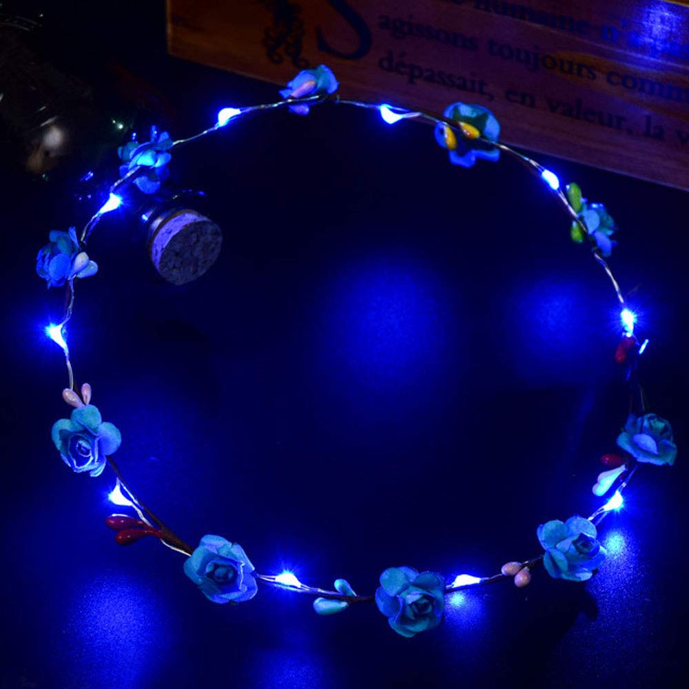 LIIDA [10-Pack] LED String Lights, 6.6FT LED Moon Lights 20 Led Micro Lights On Silver Copper Wire (Batteries Include) for DIY Wedding Centerpiece, Table Decoration, Party (Blue)