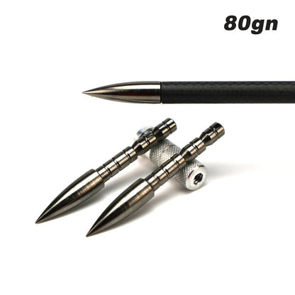 Hosolee 12 Pack Archery Points 80/100/120/150 Grain Insert Arrowheads for ID 4.20mm Arrows Shafts (80 Grain)