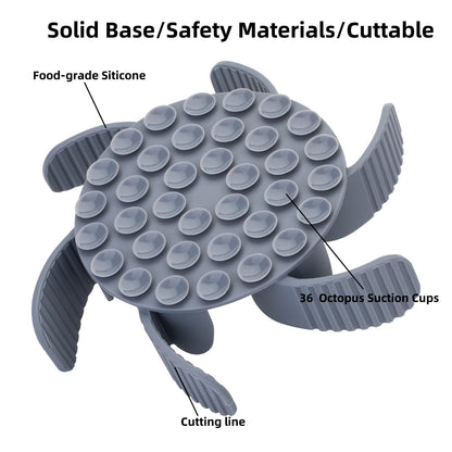 Keegud Slow Feeder Dog Bowls Insert [36 Octopus Suction Cups] Super Firm Eating Bowl [Cuttable] for Large Breed and Medium Size Compatible with Regular Elevated (Turbine)