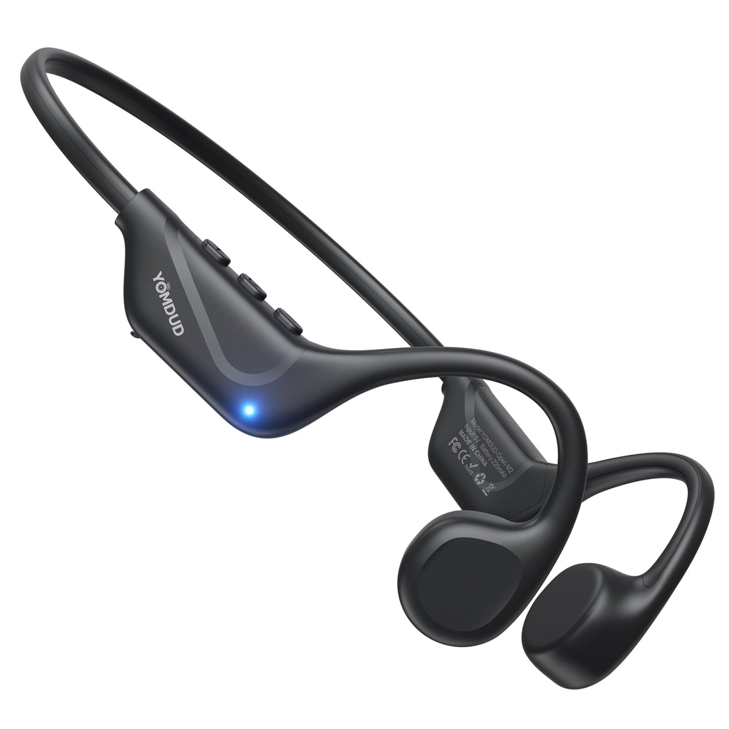 Yomdud Bone Conduction Headphones,Open Ear Headphones,Wireless Headphones with Mic,Bluetooth 5.4,10H Playtime & IPX5 Waterproof,Sports Headphone for Running & Outdoor