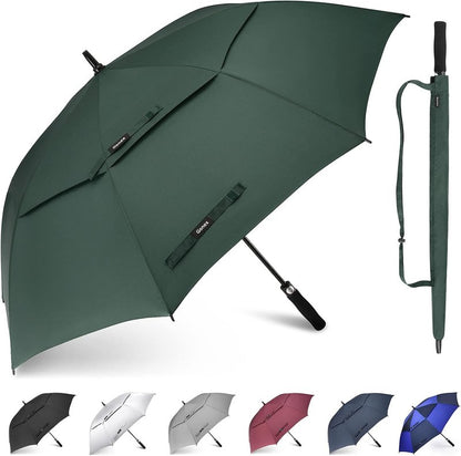 Extra Large Golf Umbrella - Automatic Open, Windproof Double Canopy | 54-80 Inch, UV Protection, Multiple Colors