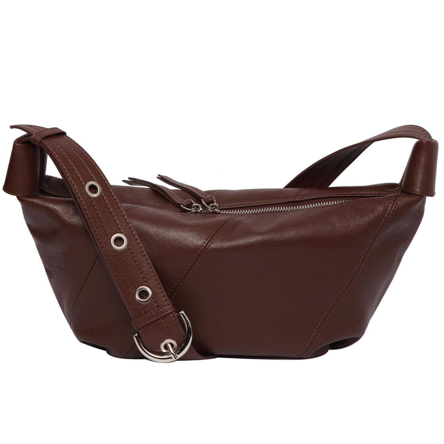 Swgsdh&Hyls Genuine Leather Bags for Women,Hobo Shoulder Bags with Adjustment Strap,Fashion Ladies Crossbody Purse, Casual Satchel (Mocha Mousse)