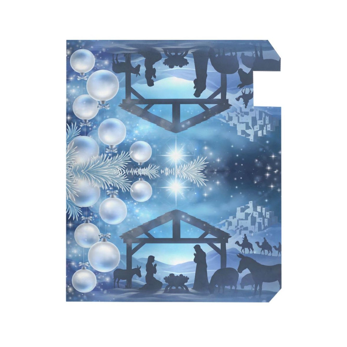 WOOR Nativity Christmas Abstract Magnetic Mailbox Cover MailWraps Garden Yard Home Decor for Outdoor Oversized-25.5" x20.8"