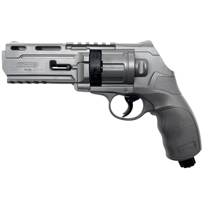 Umarex T4E TR50 Revolver .50 Caliber Training Pistol TR 50 Paintball Gun Marker, Combat Gray