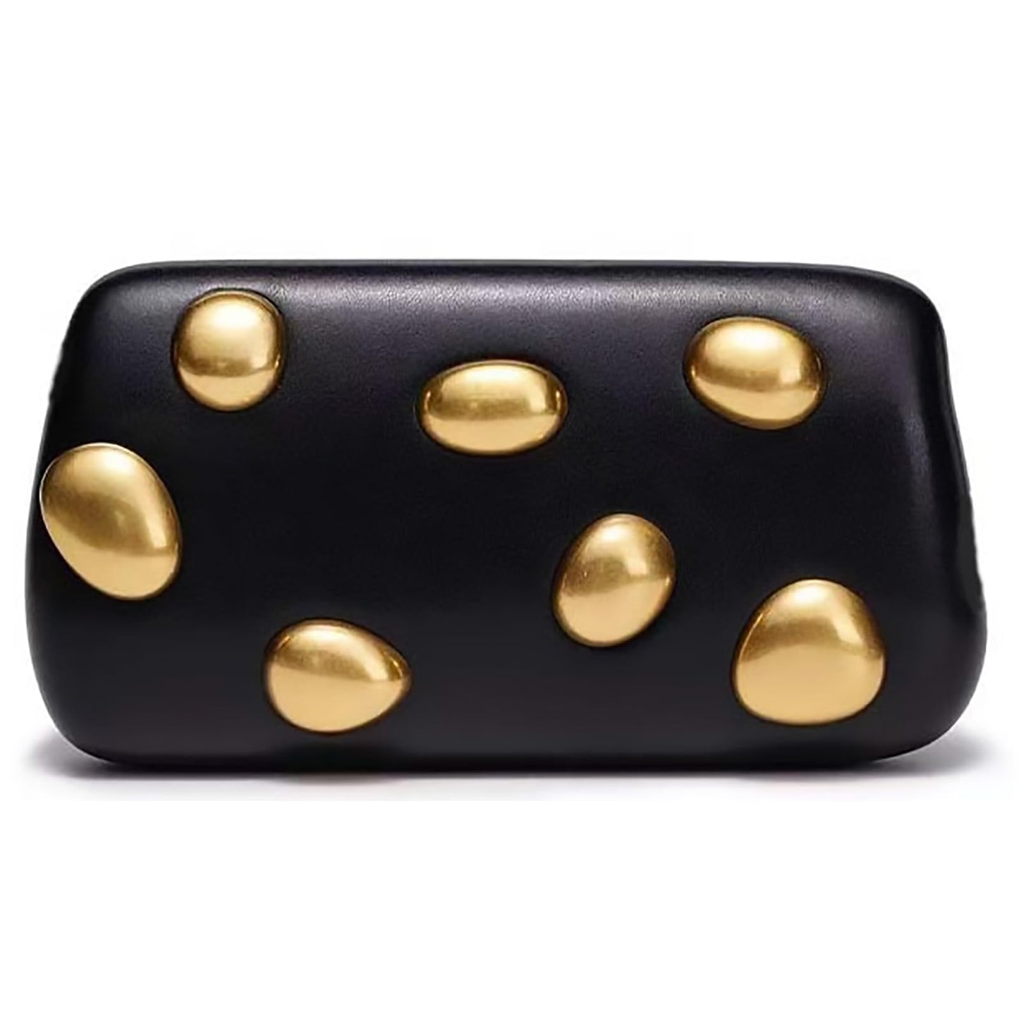 louceko PU Leather Handbag Detachable Chain Crossbody Shoulder Evening Bag Clutch Purse for Women Formal Wedding Party Prom, Black, 2509B
