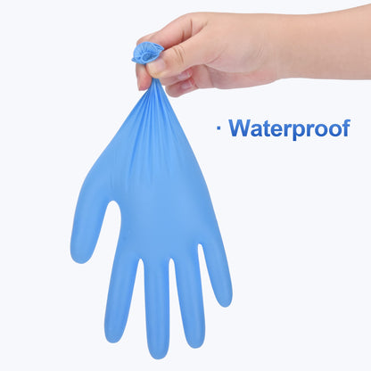 Schneider Blue Vinyl Synthetic Exam Gloves, Medium, Box of 100, 4 Mil, Powder-Free, Latex-Free, Non-Sterile, Disposable Gloves