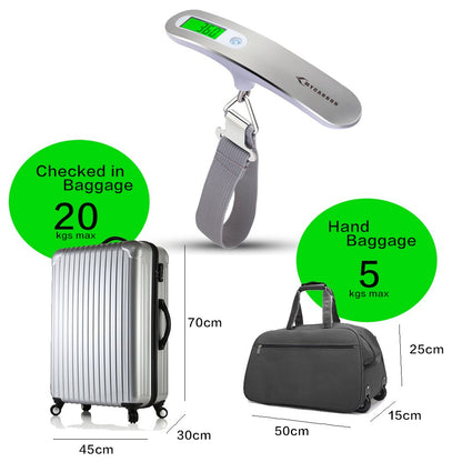 MYCARBON Digital Luggage Scale - High Precision Hanging Scale 110 lb/50KG with Backlit Display, Perfect for Travel and Home
