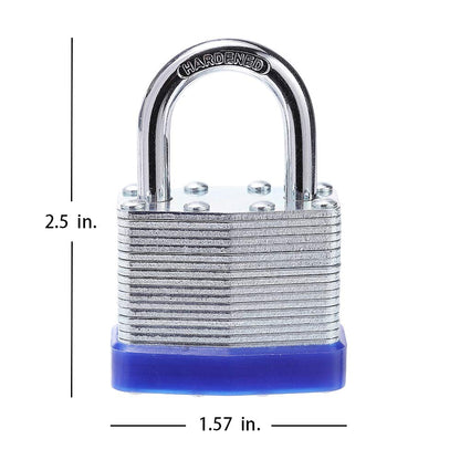 Fu Volante Laminated Steel Key Lock, 1-9/16 in. Wide Body, 2 Padlocks Keyed Alike