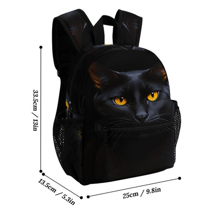 SKHJCY Black Cat Mini Backpack for Women, 13 Inch Lightweight Fashion Daypack, Durable Small Rucksack with Side Pockets, Casual Travel Bag for Teens And Adults
