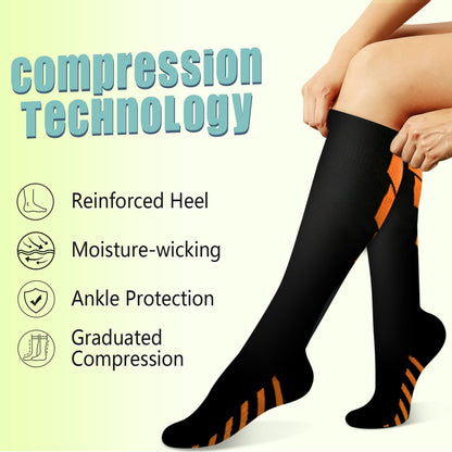 Copper Compression Socks 15-20 mmHg for Men & Women 8 Pairs – Circulation Support for Nurses, Travel, Running, Hiking, Soccer,Gift,Pregnant, Nurses(S/M)