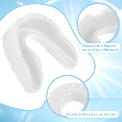10 Pcs Sport Mouth Guards Gum Teeth Armor Game Guard for Boxing Basketball Football Hockey Karate Basketball Rugby Match (Clear White)