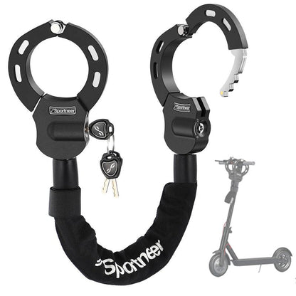 Sportneer Scooter Lock: 7mm Square Chain Anti-Theft Cut Resistant Bike Lock with 3 Keys, 2.46ft/75cm Heavy Duty 3 Position Adjustment Bike Chain Lock for E-Bike/Electric Scooters, Door, Gate