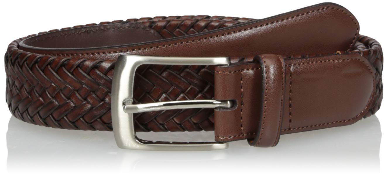 PGA TOUR mens Pga Tour Stretch Men's Braid Belt, Brown, Small US