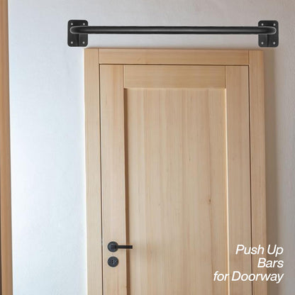 Purife Wall Mounted Doorway Pull Up Bar, Heavy Duty Strength Training Pull-Up Bars for Doorframe, Support Beam or Joist Mount Thick Metal Sturdy Construction Support 500 lbs