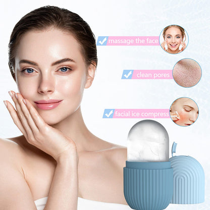 RoseFlower Facial Ice Roller, Ice Roller for Face Eyes Body, Reusable Ice Mold for Face Effectively Remove Puffiness, Reduce Pores, Sunburn Repair, Gua Sha Beuty Tool - LeakProof #8