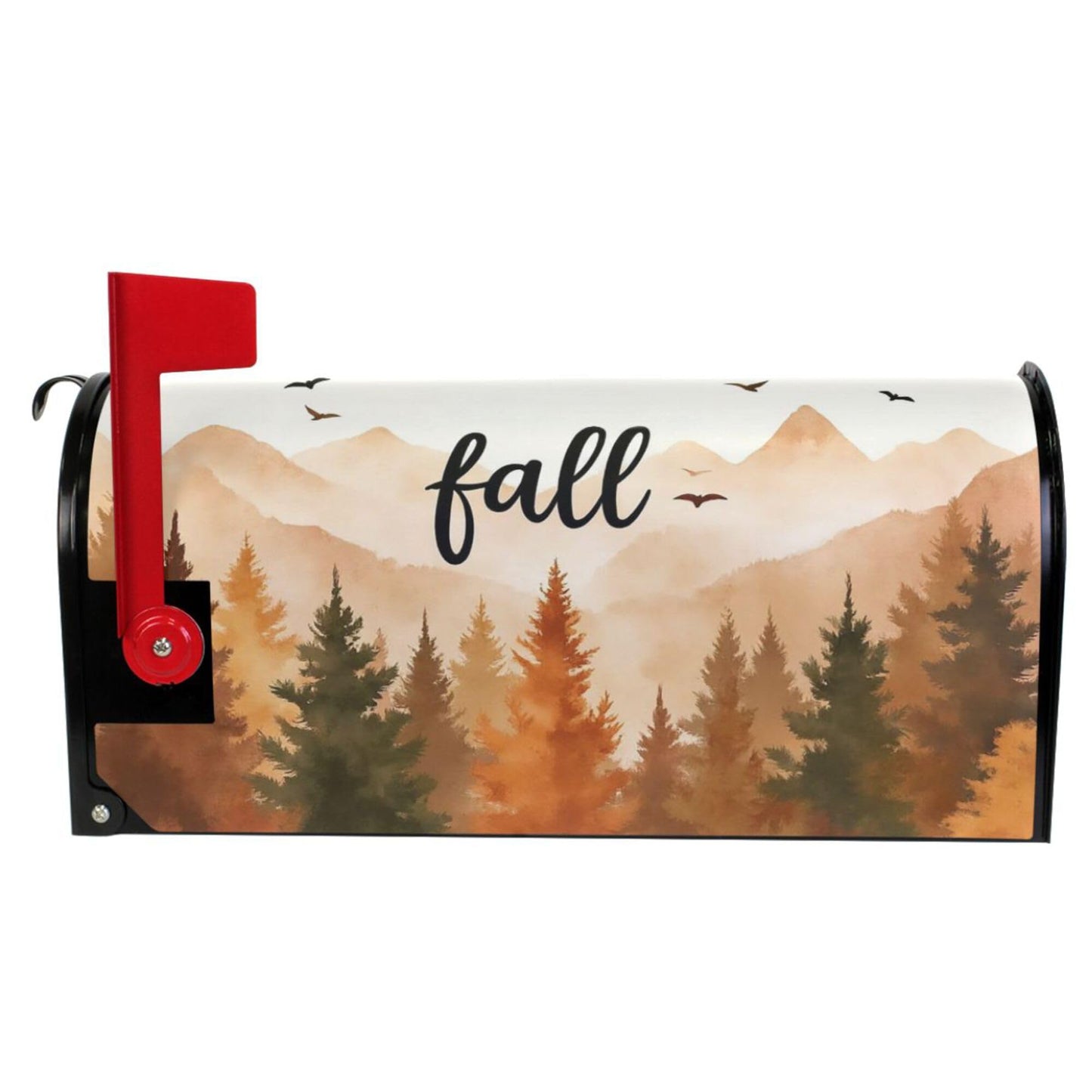 Wamika Hello Fall Forest Magnetic Mailbox Covers Autumn Pine Tree Mailbox Cover Over Size Full Magnet Garden Yard Porch Mail Boxes Cover Holiday Decorations 25" L x 21" W