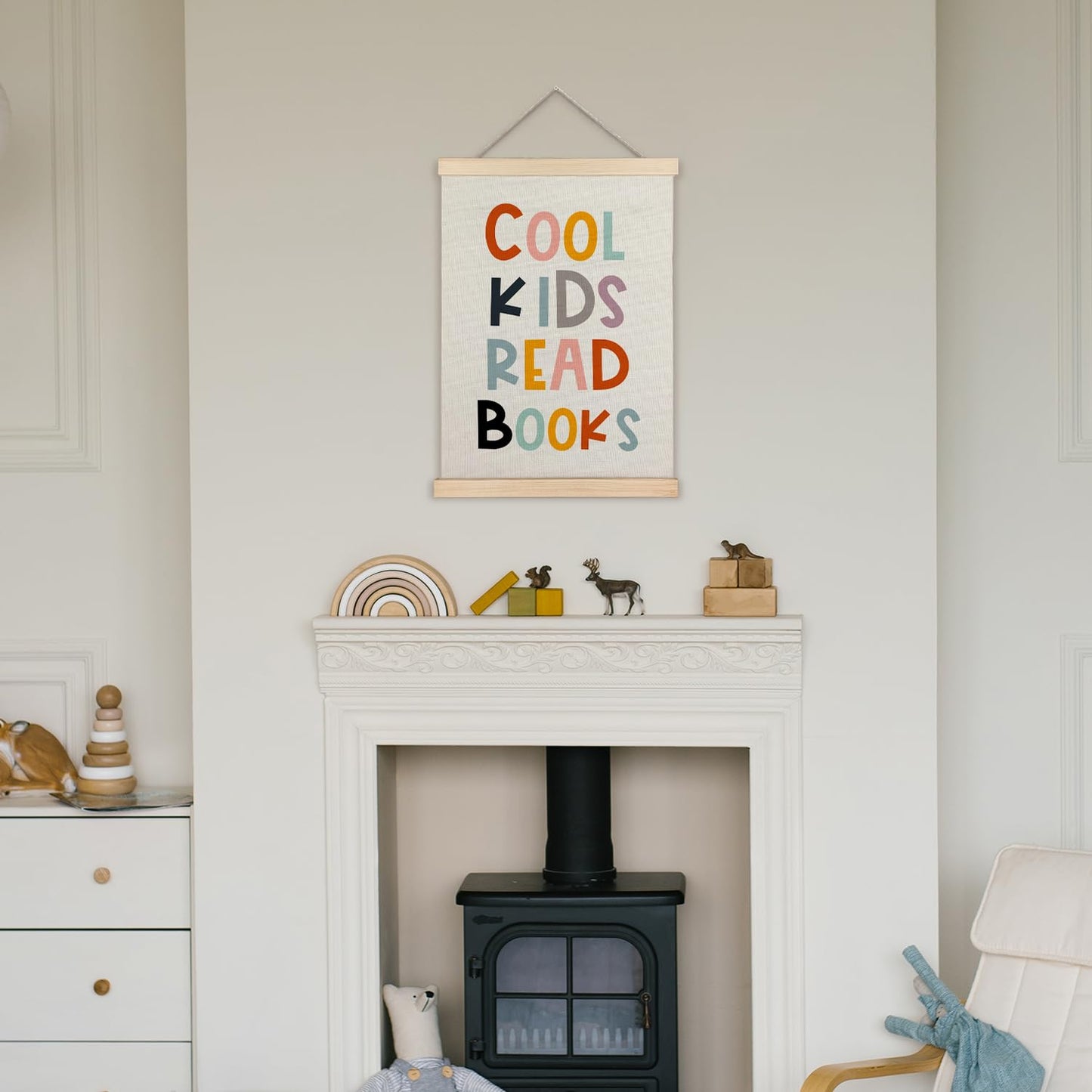 Supwhd Reading Wall Art, Cool Kids Read Books Wall Art Poster, Classroom Wall Decor, Reading Corner Decor, Reading Posters for Classroom Kids Room Playroom Nursery, 12x16 Inches