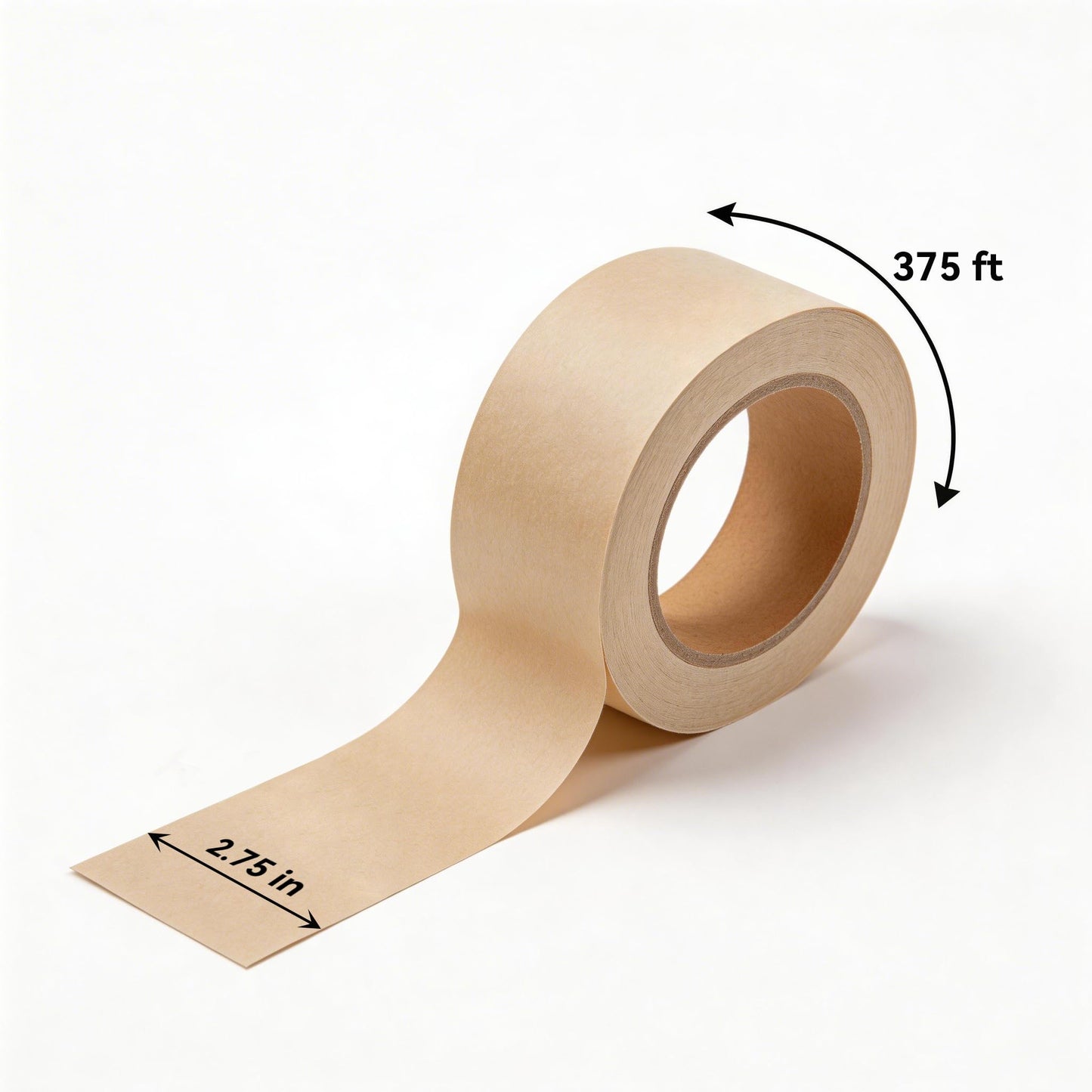 Joisonwoo Water Activated Gummed Kraft Paper Tape, Water Activated Tape Brown, 6-Rolls 2.75" x375ft, Heavy Duty for Moving & Tamper Evident Shipping