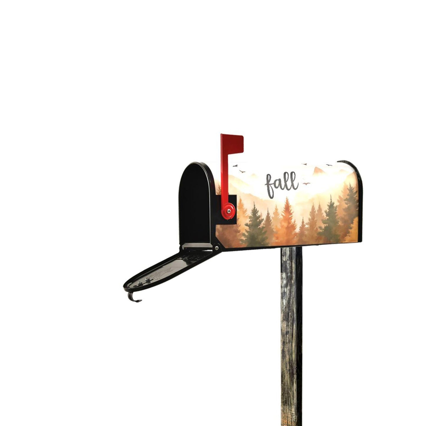 Wamika Hello Fall Forest Magnetic Mailbox Covers Autumn Pine Tree Mailbox Cover Over Size Full Magnet Garden Yard Porch Mail Boxes Cover Holiday Decorations 25" L x 21" W