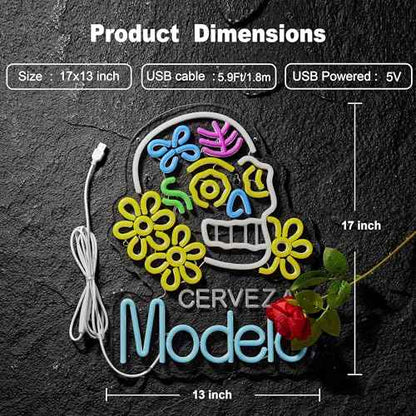 Neon Sign for Wall D?cor Model Beer Bar Cerveza Neon Light Up Signs for Man Cave Pub Store Party Club LED Lights Decor