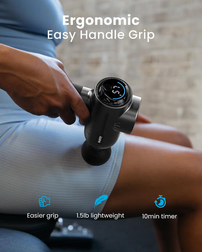 RENPHO Massage Gun Deep Tissue, Portable Percussion Massager for Back and Neck, Gifts for Men and Women, Handheld Device with Carry Case, Active Green