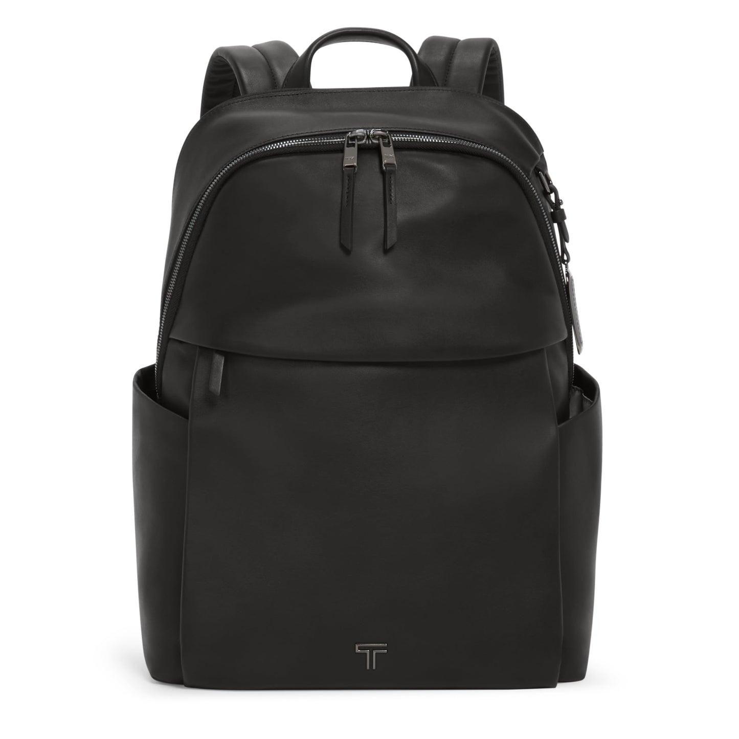 TUMI - Voyageur Raina Backpack - Women's Premium Leather Backpack - Everyday Bag with Phone Pocket & Laptop Compartment - Black, Gunmetal Hardware