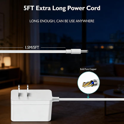 Hatch Night Light Power Cord, Lnauy Charger Adapter Compatible with Hatch Rest and Rest Mini Night Light 5V 2A Charger Replacement Barrel Style