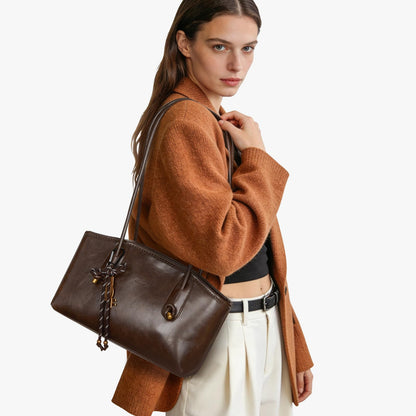 Vintage Shoulder Bags for Women Brown Purse Fall Hobo Handbag Faux Leather Shoulder Purse with Cute Pendant