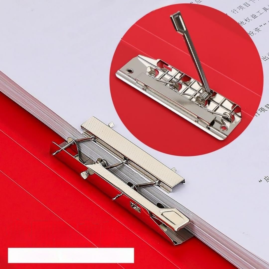 4 Pack A4 Double Strong Clips File Folder Report Cover, Punchless Binder, Clamp Binder Without Rings Office Project Folder,Documents File Folder, for Letter Size or A4 Size, 200 Sheet Capacity
