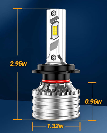 SEALIGHT X4I Super Bright 55000LM H7 Fog Bulbs with Adjustable Lock Ring, Cooling Fan, Plug and Play - Pack of 2