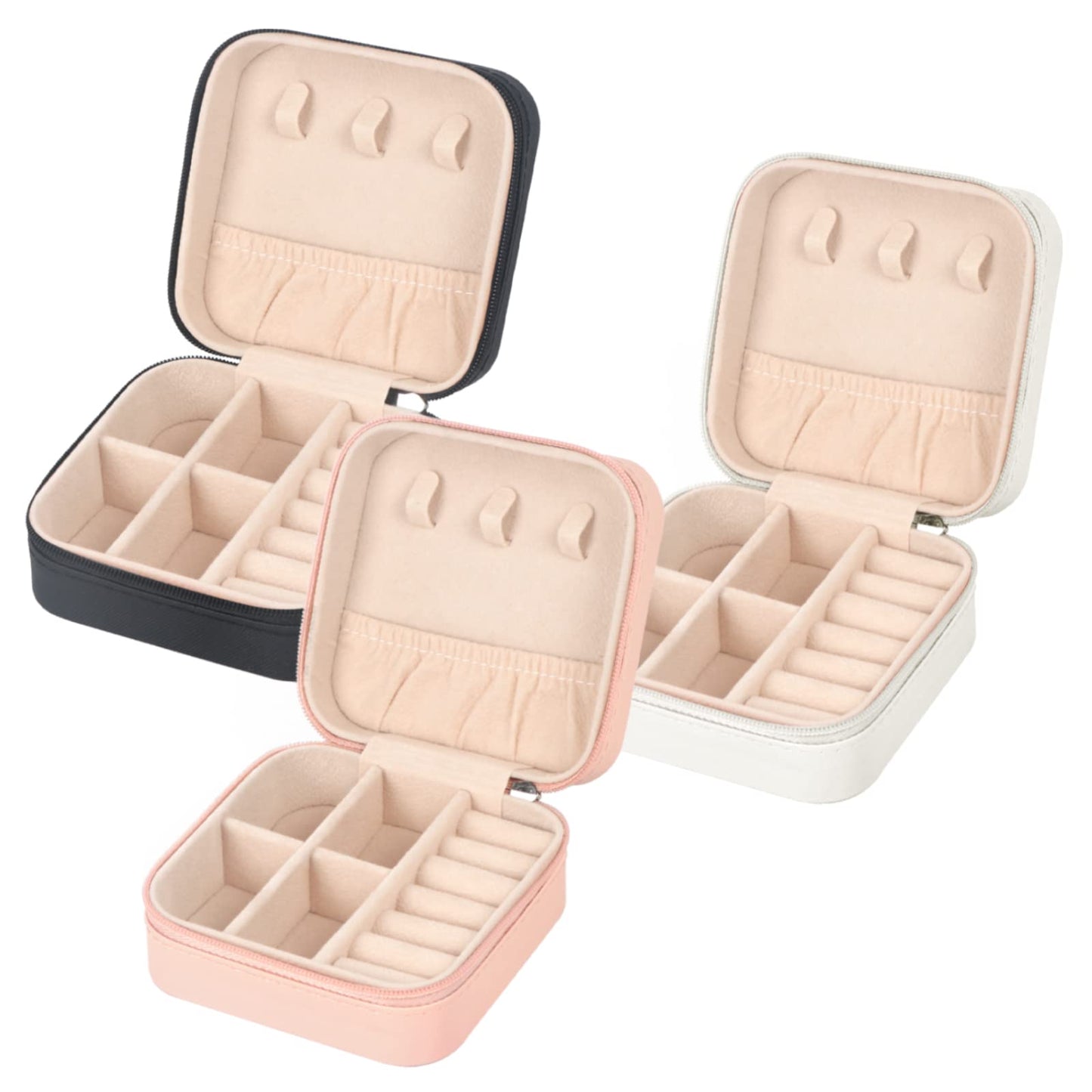 MFXIP Travel Jewelry Case Small Jewelry Box Jewelry Organizer Storage Case Portable PU Leather Mini Jewelry Travel Case for Girls Womens Earring, Necklace, Rings,Bracelets