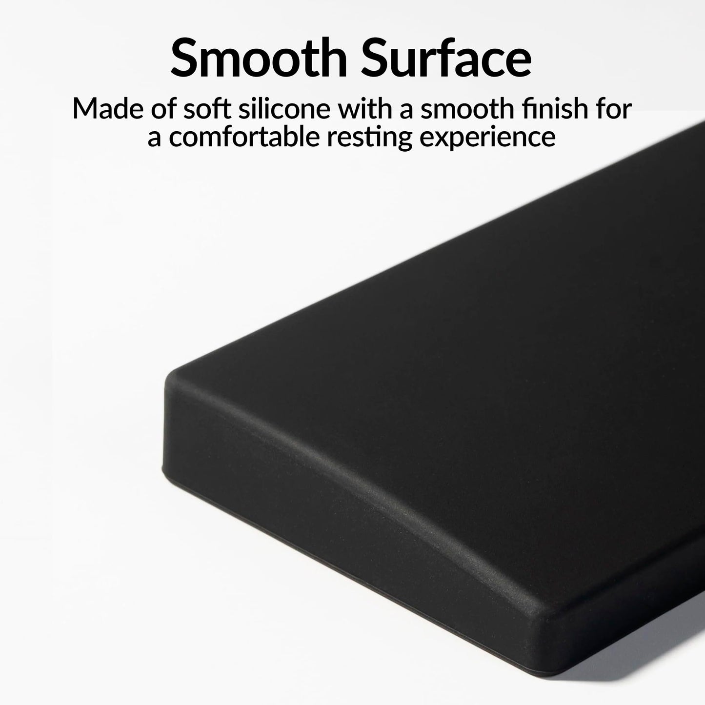Silicone Wrist Rest for Keychron K10 Pro / K10 Max/ K10 HE / Q6 / Q6 Pro / Q6 Max / Q6 HE / V6 / V6 Max, 17.6" Non-Slip Palm Rest, 100% Full-Sized Mechanical Keyboards Support with Typing Pain Relief
