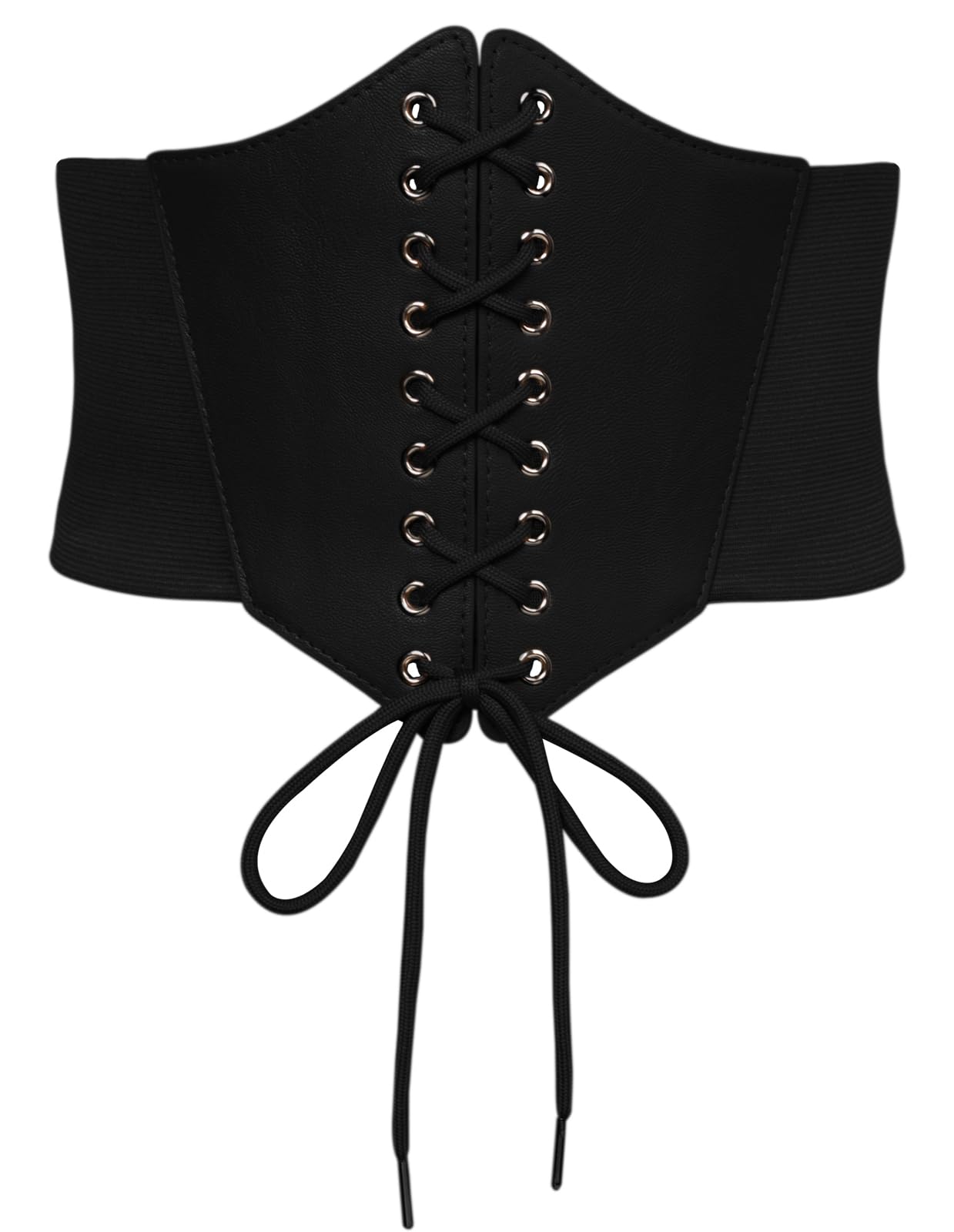 Scarlet Darkness Women Black Belt for Dress Wide Elastic Belt Stretch Corset Belts Black S