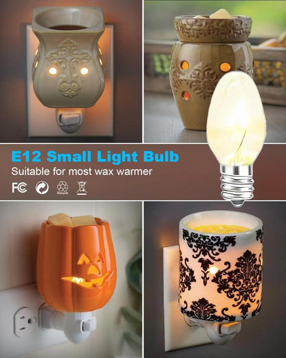 Night Light Bulb Warm White Replacement Bulbs - E12 Light Bulbs - 7Watt Incandescent Light Bulbs - 15 Packs, Warm White Glow - Dimmable (Night Light Bulbs 7 Watt)