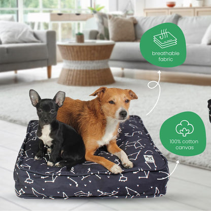 Molly Mutt Medium Large Dog Bed Cover - Calming Puppy Bed - Washable Pet Bed With Removable Cover