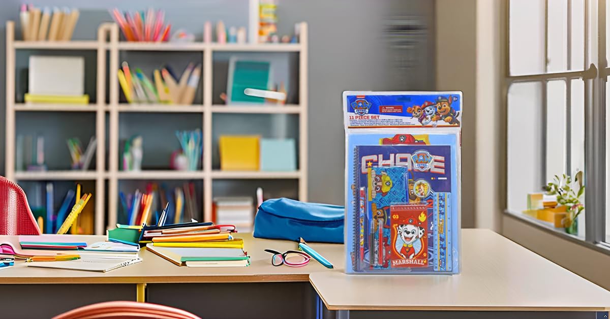Paw Patrol School Supplies Set for Kids – Complete Back-to-School Essentials Bundle with Notebooks, Pencils, and More – Perfect for Boys & Girls