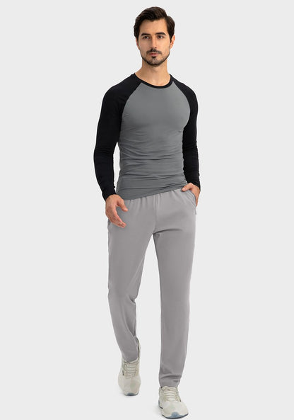 G Gradual Men's Sweatpants with Zipper Pockets Tapered Joggers for Men Athletic Pants for Workout, Jogging, Running (Light Grey, Medium)