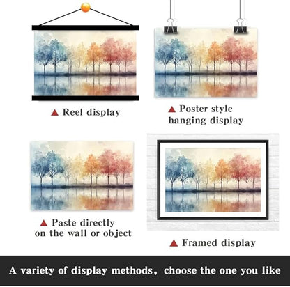 Yesad Trees Pictures, Abstract Wall Art Watercolor Tree Prints Artwork Nature Canvas Painting Landscape Poster Botanical Wall Décor for Living Room Bedroom Office Farmhouse (Unframed,36”x24”, Tree9)