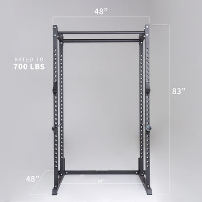 REP Fitness PR-1100 Power Rack Home Gym System, Compact Squat Cage with Multi-Grip Pull Up Bar, Adjustable, Rack Only